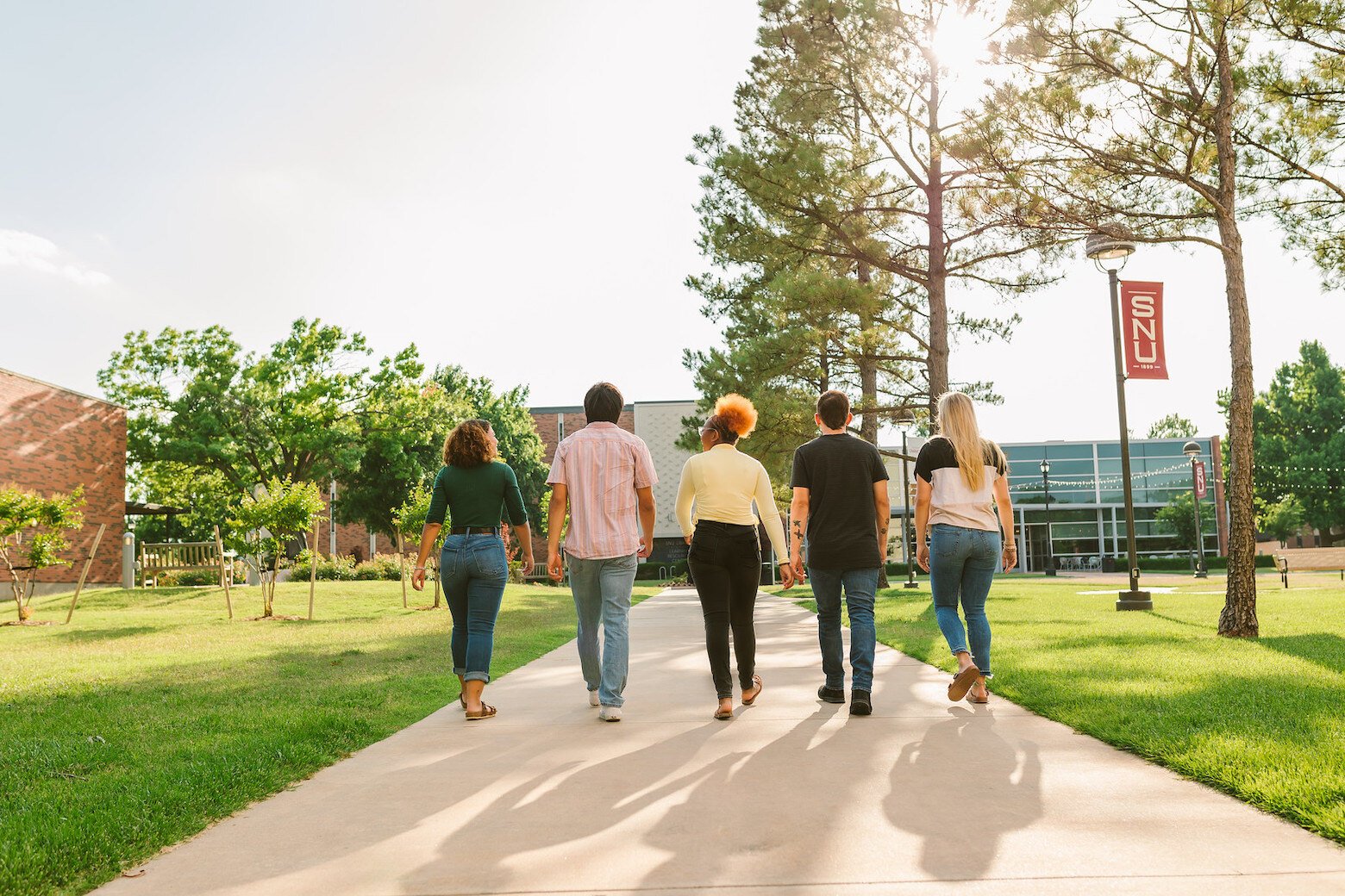 Students Walking On Campus