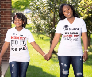 Adrianna Clark and her daughter