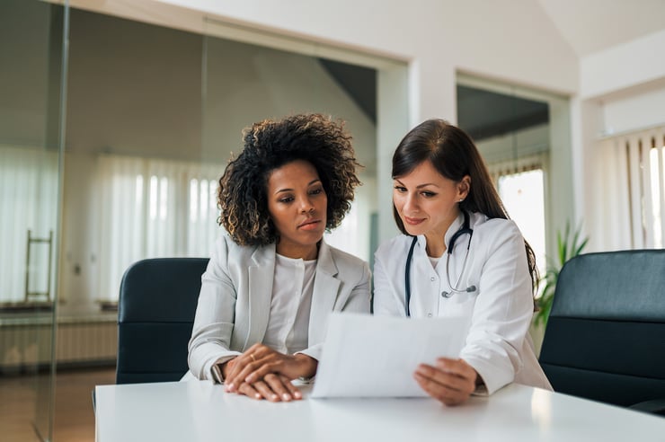 Medical Professional explaining results to patient