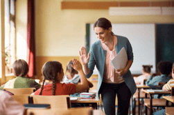 Teacher in classroom