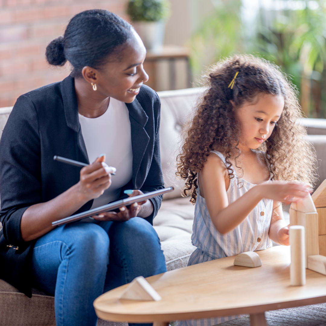 Counselor working with Young Female Client